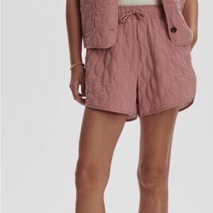 Varley Catrina Quilted Shorts Ash Rose XL